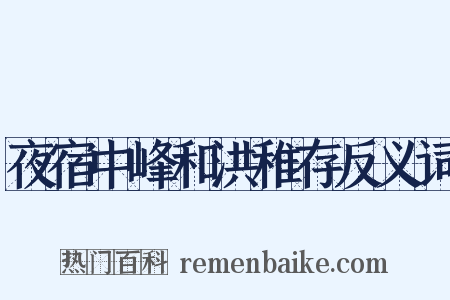 夜宿中峰和洪稚存反义词是什么意思的图片